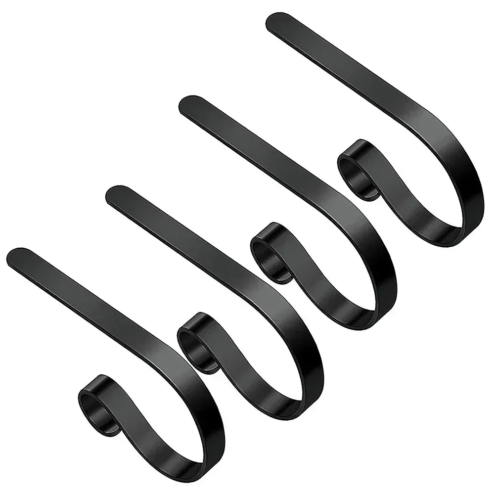 

Mantel Display Hooks Christmas Stocking Hooks Elegant Scroll Accents Lightweight And Reliable Non-Slip Pad Included