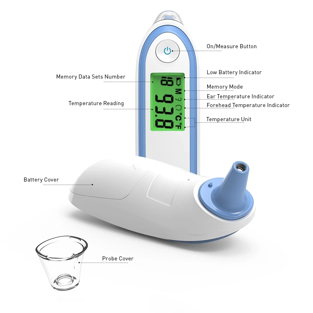 Medical Household Infrared Fever Thermometer Digital Baby Adult Non-contact Laser Body Temperature Ear Thermometer Healthy Tool