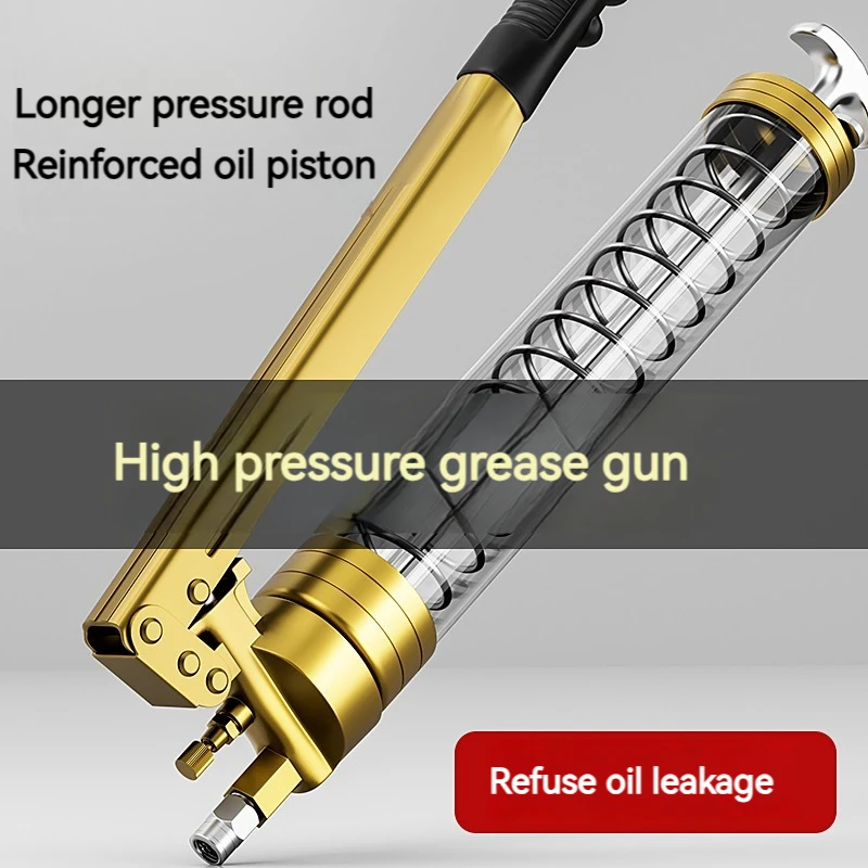 Grease Gun High Pressure Manual Butter Tool Small Transparent Truck Forklift Excavator Special Lubrication Injector Gun