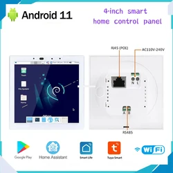 4''In-wall Smart Home Control Panel, Android 11, Operating System, POE Tablet, Supports Tuya Home Assistant, Touch Control Panel