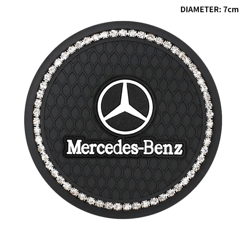 2Pcs PVC Wasser Tasse Matte Auto Coaster Anti Slip Pad Zubehör Für Mercedes Benz AMG GLE GLS CLS GLC CLA GLA GLK ML C197 R231 W167