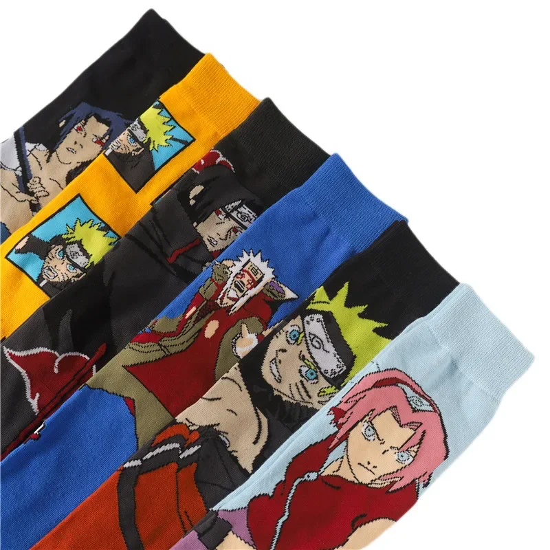 Naruto Anime Hokage Socks Uchiha Sasuke Jiraiya Uchiha Itachi Haruno Sakura Akatsuki Red Cloud Stockings Men Women Kids Gift