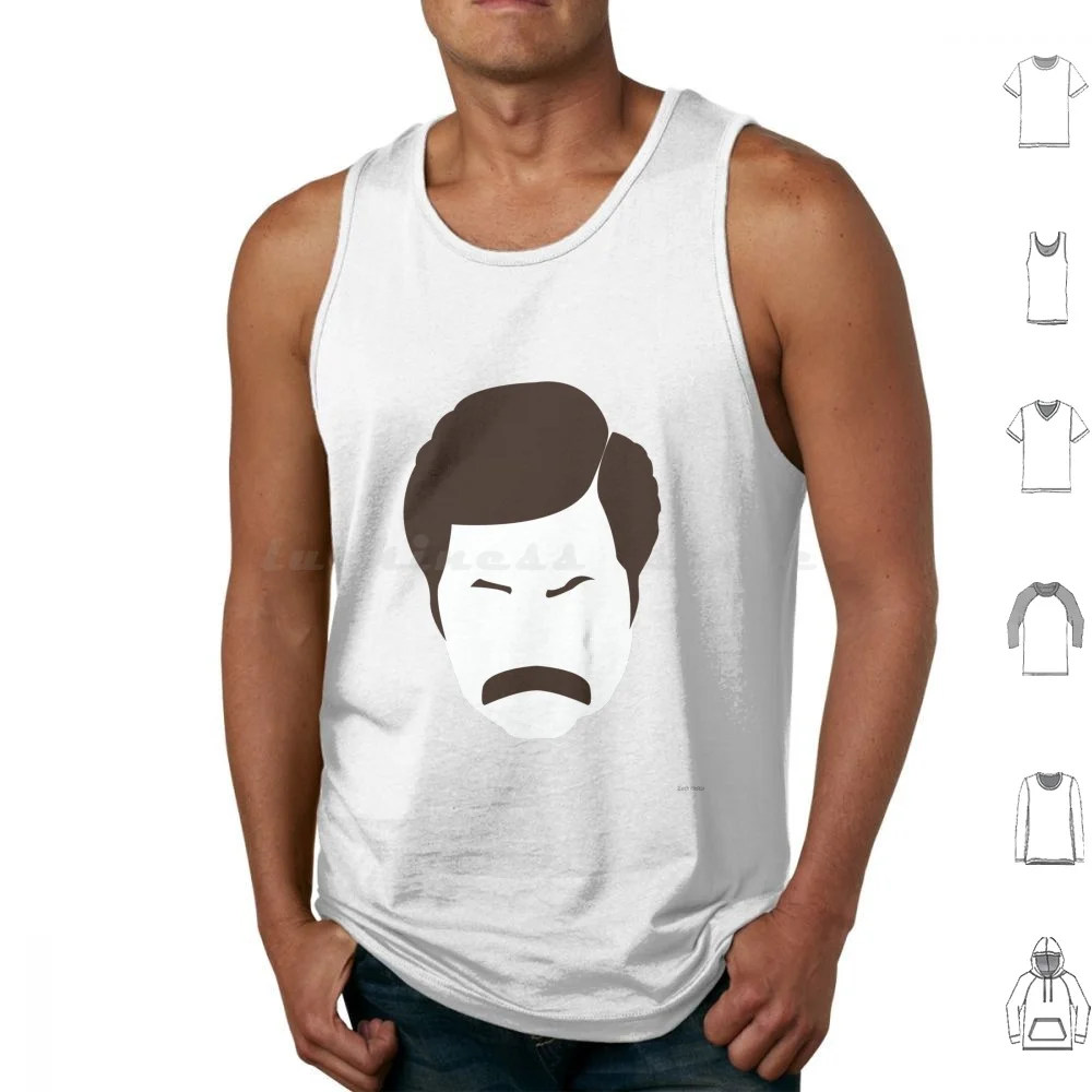 Ron Tank Tops Vest Sleeveless Ron Swanson Ron Swanson Parks And Rec Parks And Rec Parks And Recreation Recreation Meat Tornado