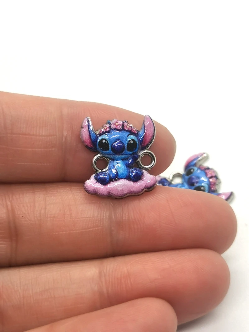 الكثير الكرتون 10 قطع ديزني غرزة سحر الأقراط DIY مفتاح سلسلة قلادة قلادة سوار مجوهرات النتائج اليدوية هدية