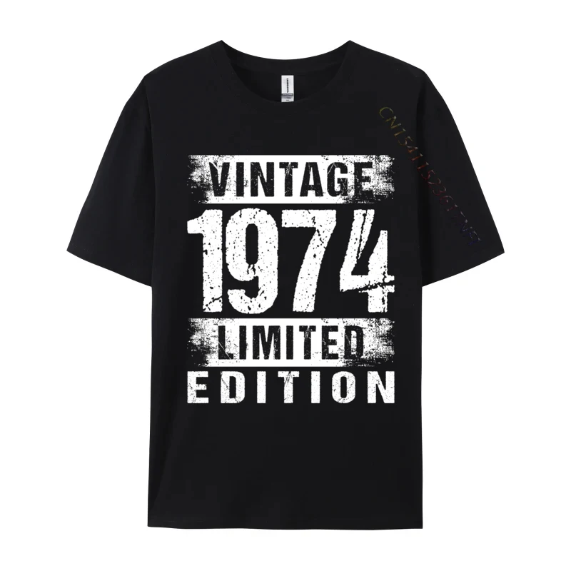 Vintage 1974 Limited Edition Leisure Cotton Tops Shirt For Men Custom T-Shirts Casual Classic T Shirts Top Quality