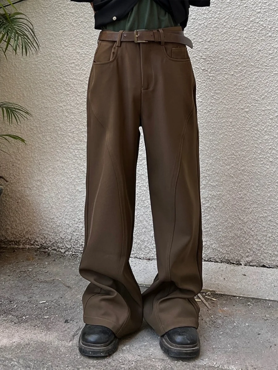 

Yamamoto Yosuke Sle Retro Tailored Loose Long Pants Pure Color Men's Women's Cleanfit Casual Trousers Winter Thiened