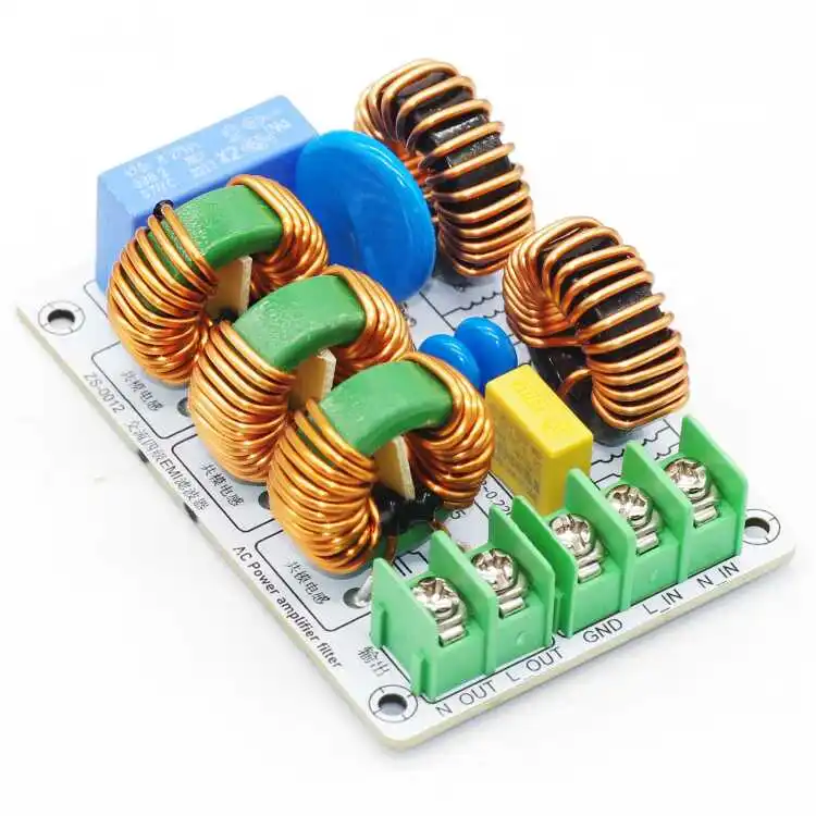 4-Stage AC Power Filter Module, EMI Mains Line Filter, High Frequency High Current Noise Suppressor for Audio Power Amplifier