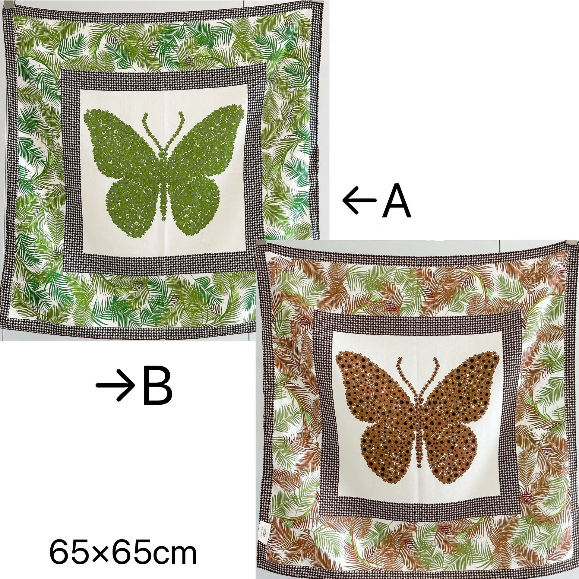 Two Sided Silk Wool Scarf 65CM - đánh giá và giá Winter Clothing Accessories