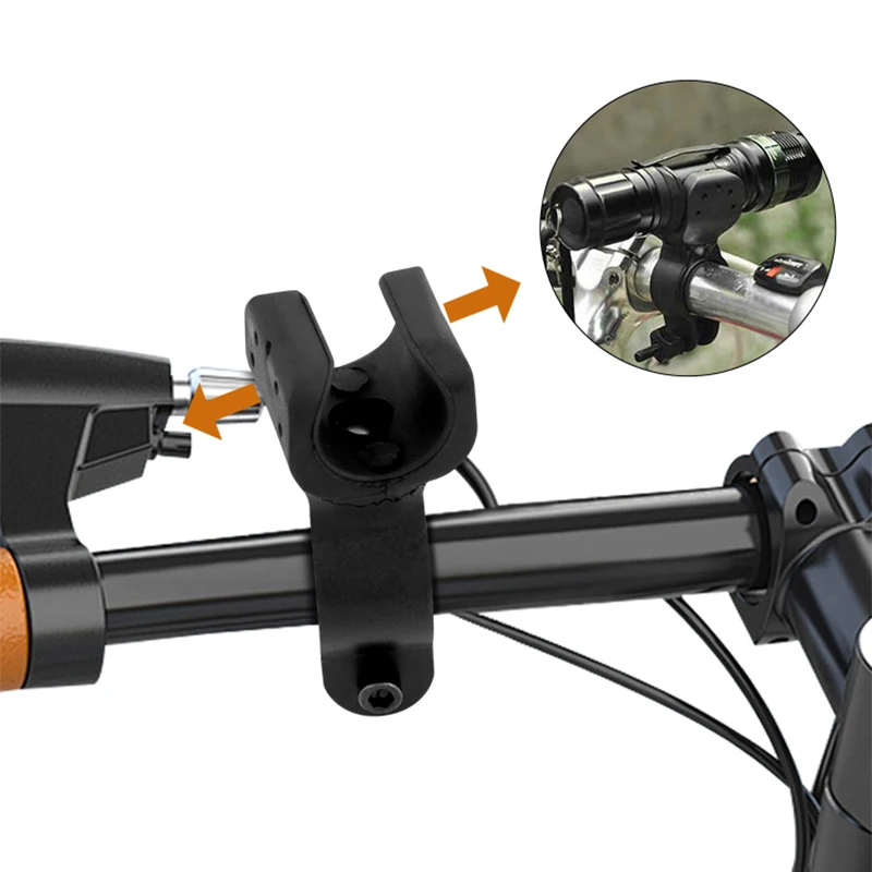 Bicycle Flashlight Holder U-shaped Bike Clip Light Holder Outdoor Bike Clip Flashlight Clip 360 Degree Rotatable
