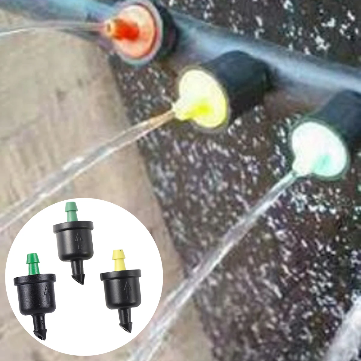 50 قطعة بواعث تعويض الضغط 20L 30L 40L 4/7 مللي متر خرطوم بواعث صغيرة مضمنة التنظيف الذاتي بالتنقيط الري منظمات المياه #5