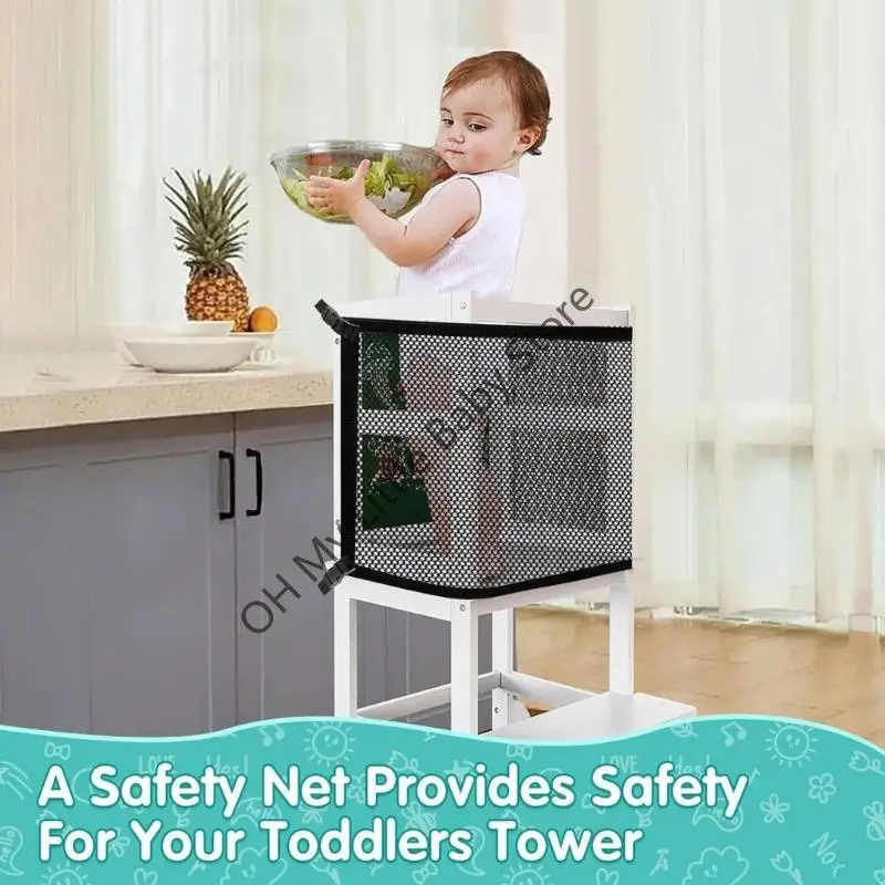 M76c protetor malha nylon reforçado, crianças aprendendo segurança para torres brincar dobráveis, proteções