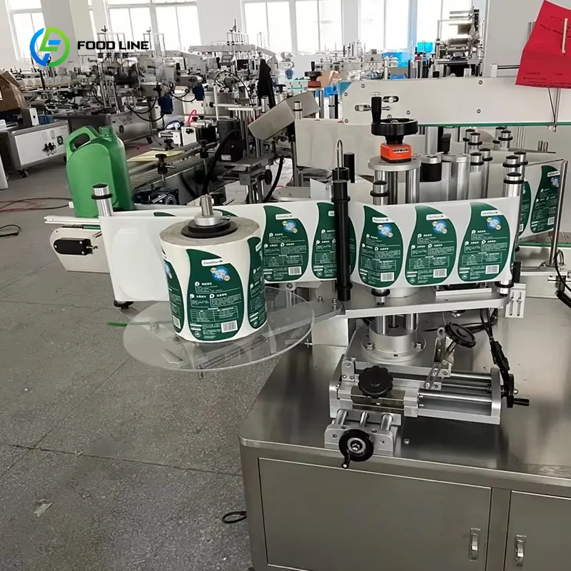 Flat Square Sticker Adhesive Rectangle Lubricating Oil Flat Bottle Labeling Machine customized