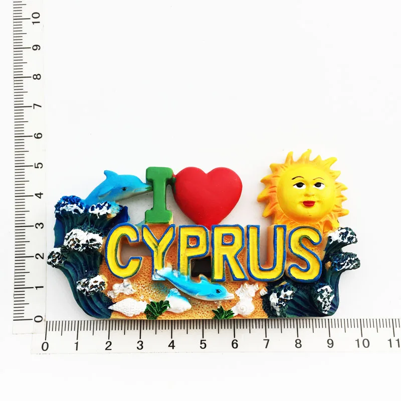 Cyprus Element Fridge Magnet Personalized Decoration Message Stickers Crafts Tourism Souvenir