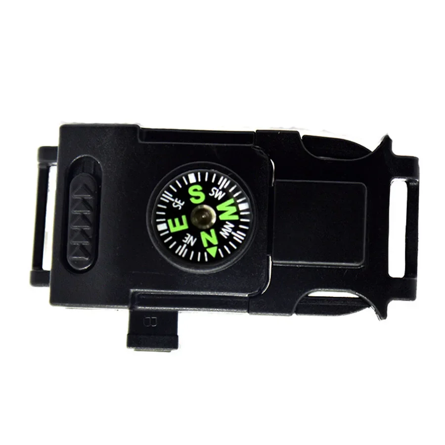 

Multi-function LED Light Buckle Paracord Bracelet Compass Wristband Buckle Survival Tools Whistle Buckle First Aid