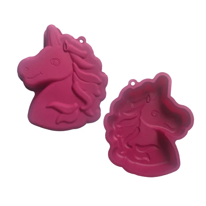 Large Unicorn Silicone Cake Mould Horse Shape Pizza Decorating  Mold  Baking Tool Handmade Clay Crafts