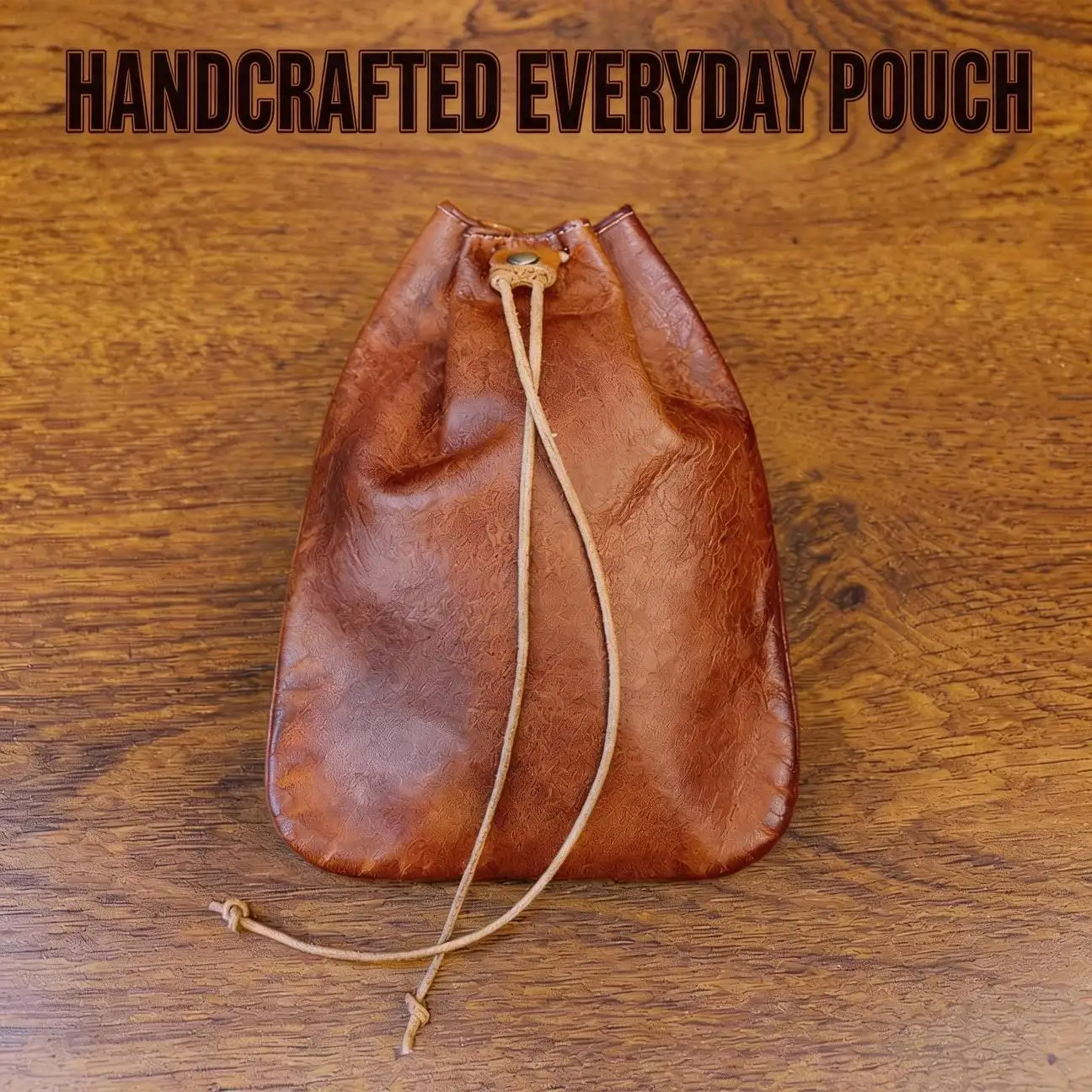 Vintage Genuine Leather Coin Bag, Zip Around Card Case Wallet with Keychain Gift for Her Him