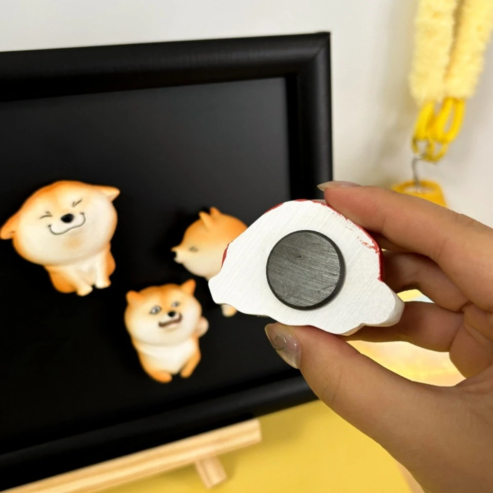 Japanese Shiba Inu Akita Puppy fridge magnet adorable animal decoration 3D magnetic personalized creative iron cabinet suction