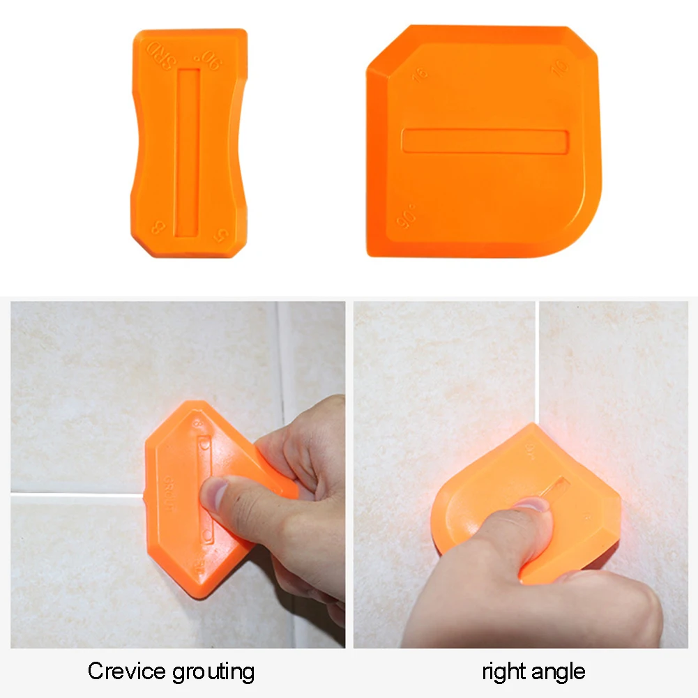 4-12pcs Silicone Glass Cement Scraper Sealant Grout Remover Home Finishing Caulking Tools Home Cleaning Hand Spatula Tool