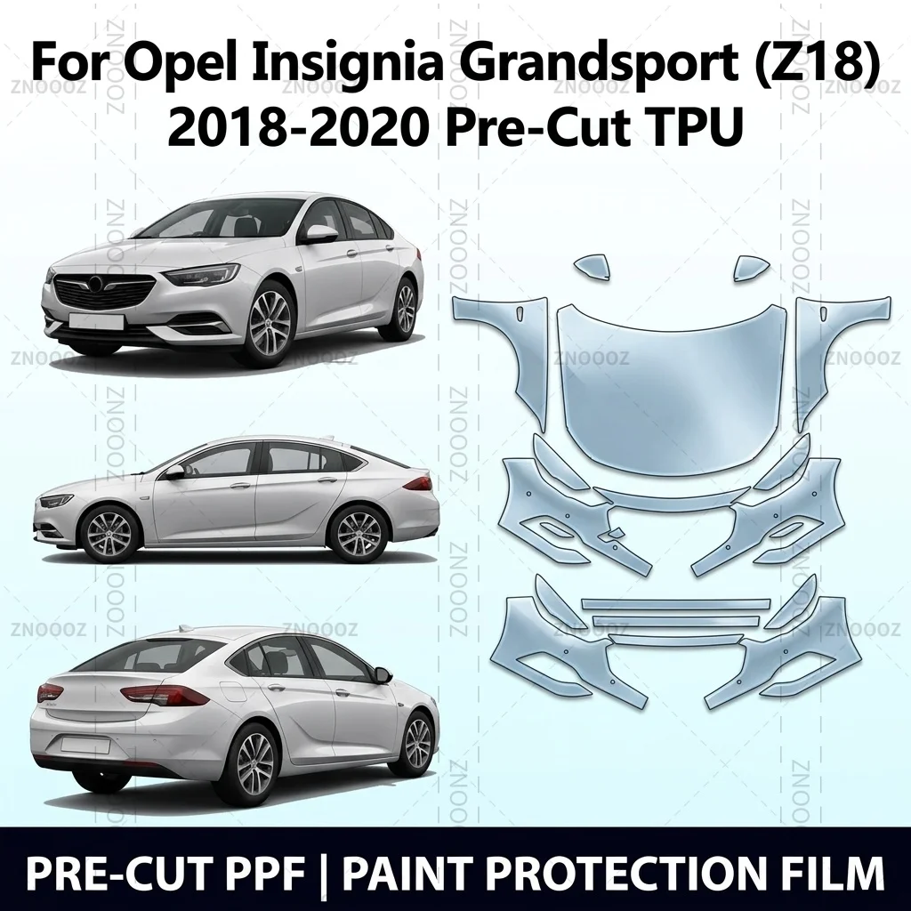 For Opel Insignia Grandsport (Z18) 2018-2020 Pre-Cut TPU PPF Paint Protection Front Kit Self Healing High Gloss Anti Hydrophobic