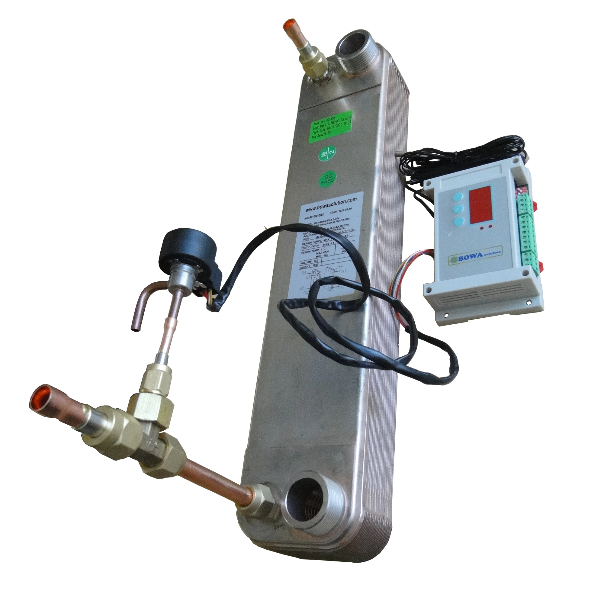 7,5 kW Edelstahlplattenverdampfer, passend zur 3P-Temperaturregelung aus Ethylenglykol für mittlere und niedrige Temperaturen