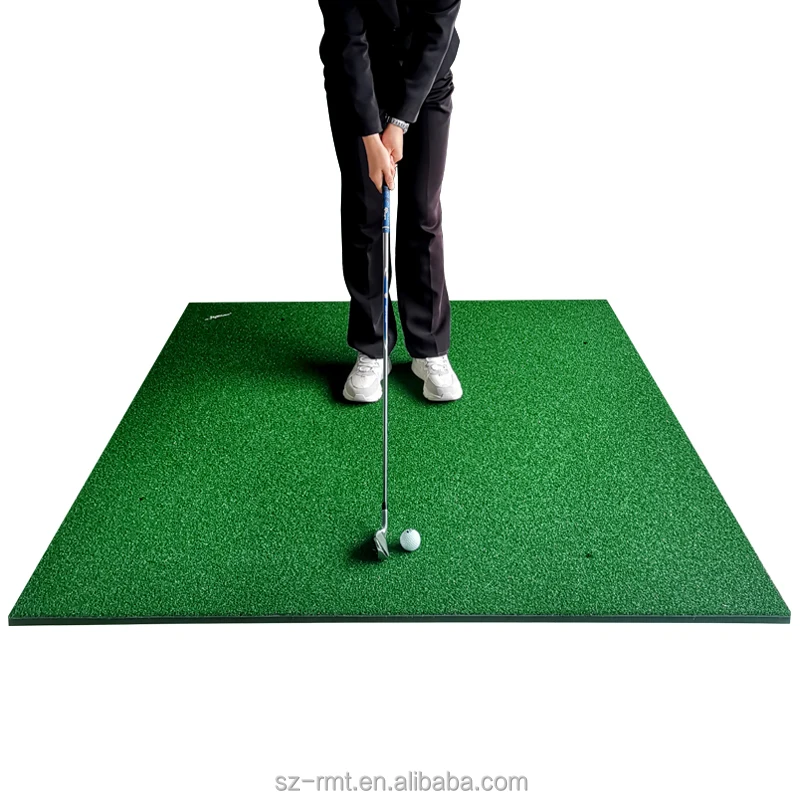 2026 5x5ft Heavy Duty Swing Trainer Golf Hitting Mat Replacement Golf Turf with Tee Holder for Outdoor Practicepromote sales