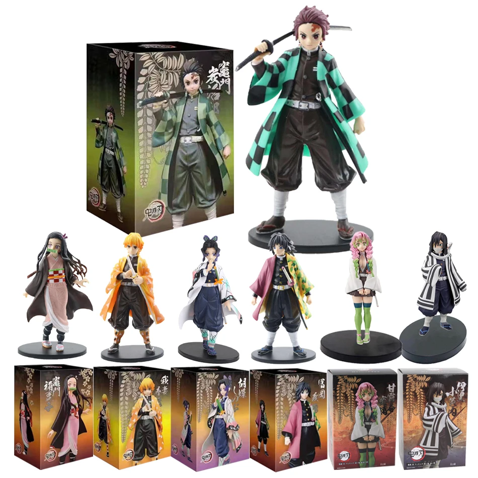 Anime  Demon Slayer Figures Kimetsu No Yaiba Doll Tanjiro Nezuko Zenitsu Figurine Inosuke Warrior Action Figure Model Toys