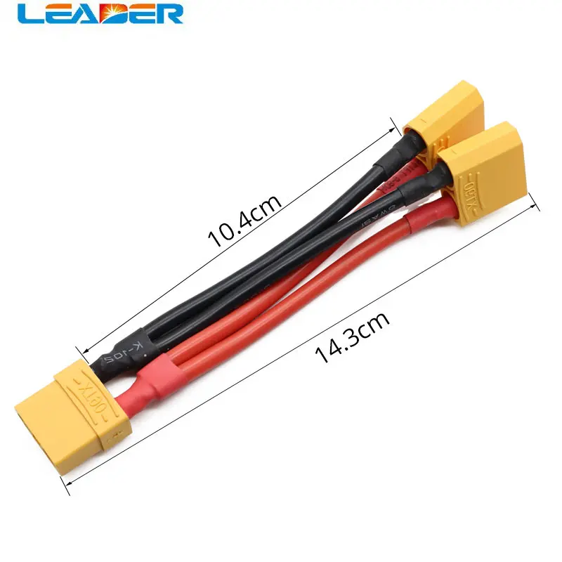 LEADERSOLAR 1/5/10/20Pcs/Lot XT90 Parallel Battery Connectors Adaptor Cable Extension Y Splitter for Parallel Battery Connection