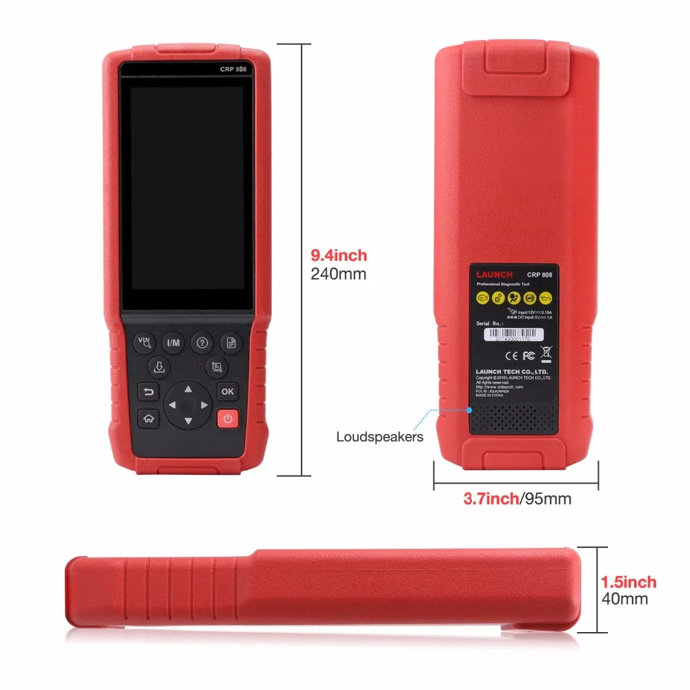 Launch X431 CRP808 Handheld Full System Code Reader Scanner Read and Clear DTCs Multi-languages OBD2 Diagnostic Tools