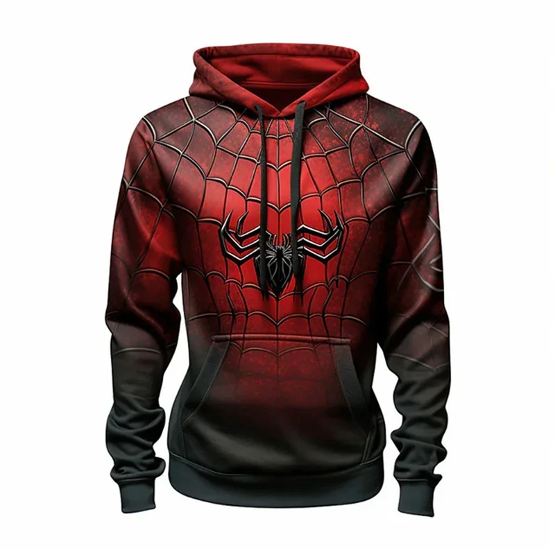 

MINISO Boys Girls Hoodies Spiderman Men's Hoodies 3D Printing New Pullover Marvel Men's Hoodies Oversized Men's Clothing