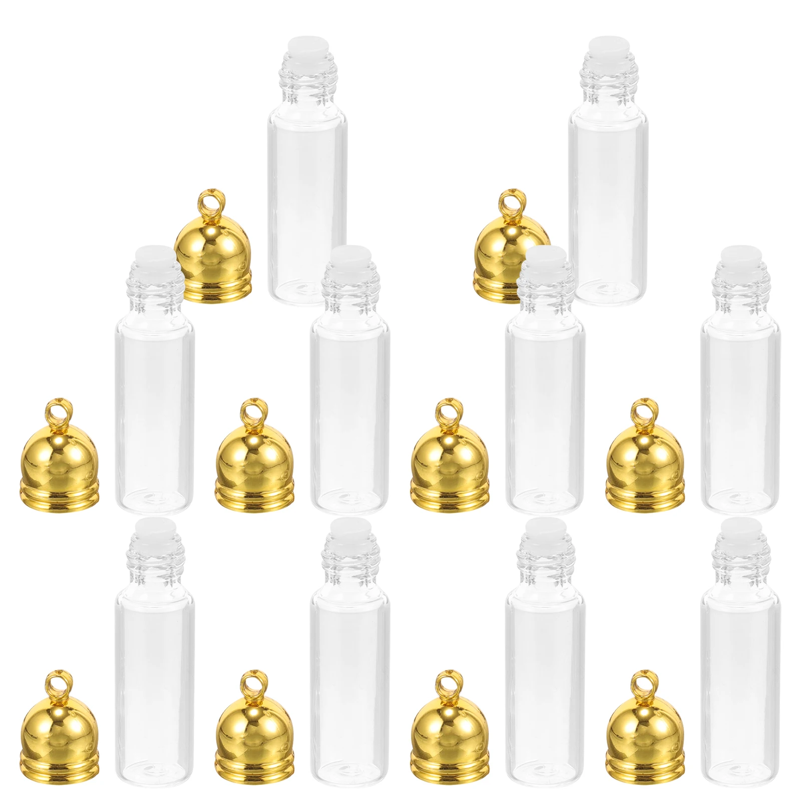 

10Pcs Clear Glass Bottles Mini Jars with Cap Wishing Jar DIY Crafts Supply Home Decoration Wish Mini Bottles Glass Jars