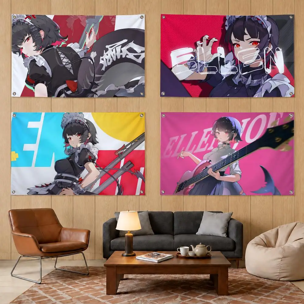 Zenless Zone Zero Ellen Joe Anime Flags Decorative Banners Suitable For Outdoor Camping Family Parties And Garden Walls Gift