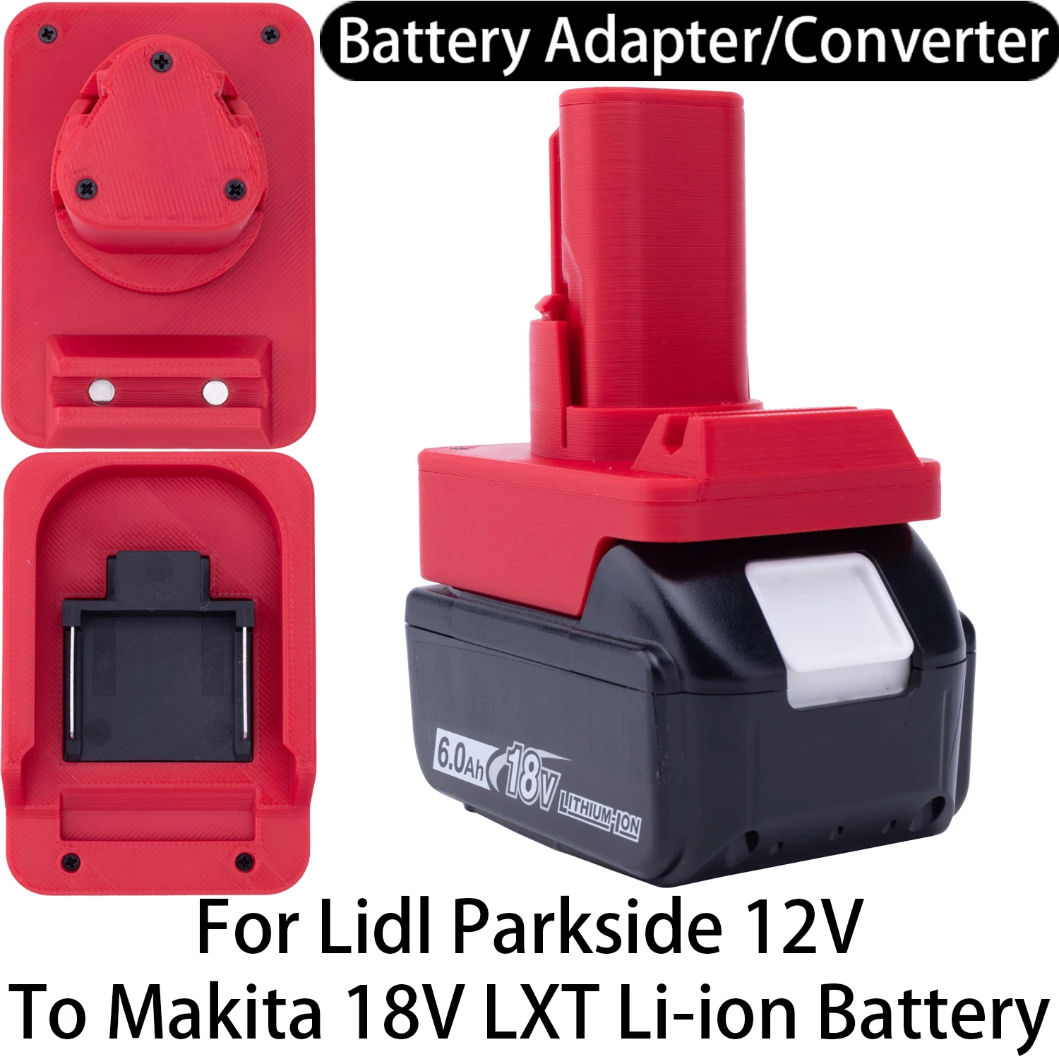 Adapter für Lidl Parkside 12V Li-Ionen-Werkzeug zu Makita 18V LXT Li-Ionen-Akku Adapter Konverter Elektrowerkzeug-Zubehör
