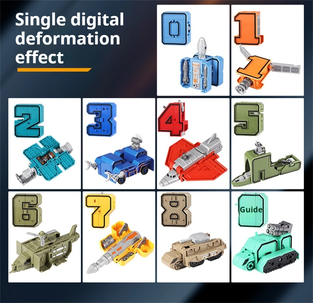 Digital deformação quebra-cabeça montagem robô modelo infantil King Kong mecha carro menino brinquedo blocos de construção