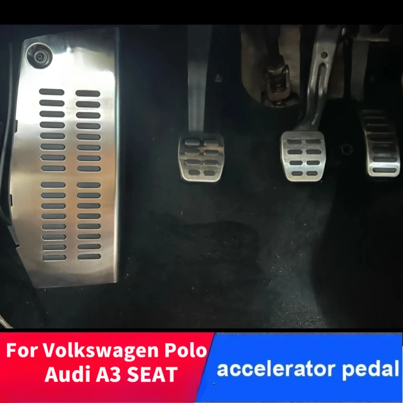 Car Pedals For Volkswagen Polo Amarok VW Golf 4 Bora Beetle RSi GTI R32 For Audi A3 SEAT Stainless Steel Pedal Pad