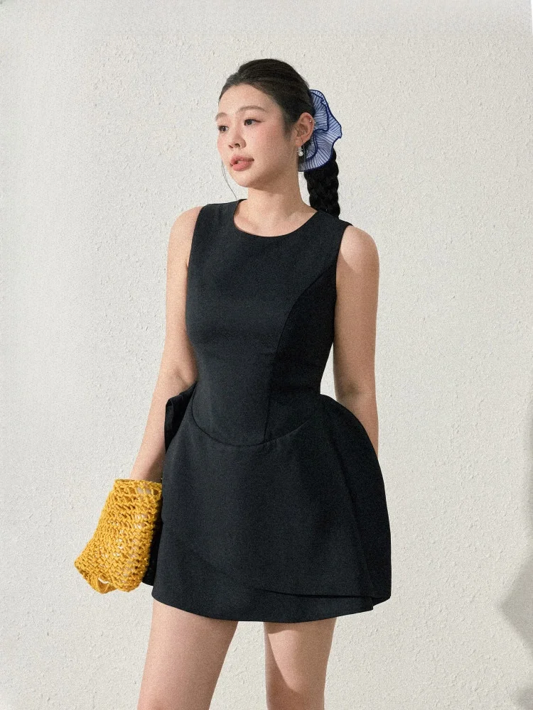 

JULULOOK плюс размер Dr для похудения талии Дизайн Anne l Sle Little Bla Dr Летняя коллекция Sweet Sle круглый Neline