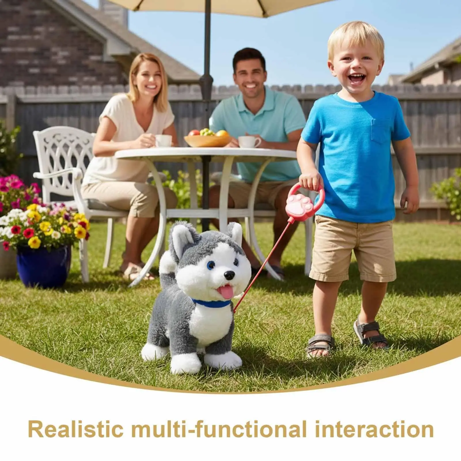 หุ่นยนต์สุนัขตุ๊กตาแบบโต้ตอบ เดินได้ มีเสียงเพลง หุ่นยนต์สุนัขที่เคลื่อนไหวได้เหมือนลูกสุนัขจริง สำหรับเด็กชาย เด็กหญิง งานวันเกิด