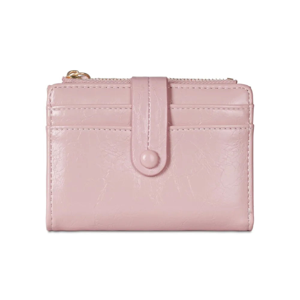 Vintage Retro Women's Wallet Zipper Card Holder Pu Short Wallet Multi-function Ultra Thin Coin Purse Daily