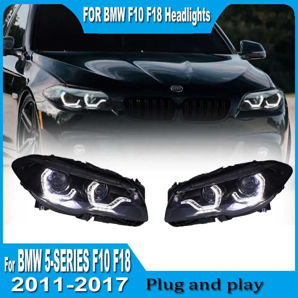 

Car Lights for BMW F10 F18 2011 2012 2013 2014 -2017 LED Headlights 5 Series 520i 525i 530i Projector Lens DRL Headlamp Assembly