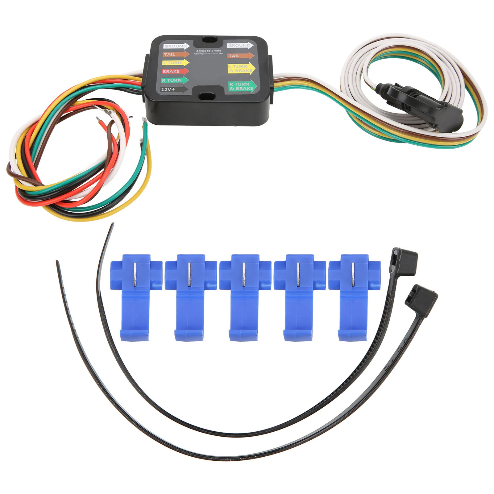 Trailer Wiring Converter Plastic Stable Performance Color Coded RV Taillight Converter for RV Accessories