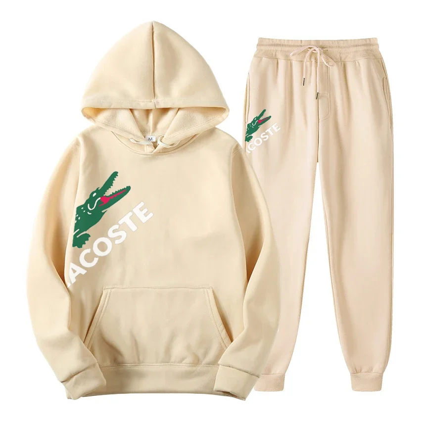 Felpa con cappuccio da uomo di moda per uomo tuta maschile primavera 2024 set da uomo femminile tuta sportiva da donna felpe con cappuccio + pantaloni della tuta