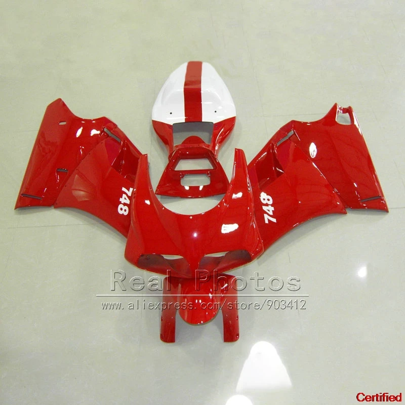 

Новинка, 100% подходит для Ducati 748 916 93 94-05, комплект красных и белых обтекателей 996 998 1993 1994 1995-2005 DY06