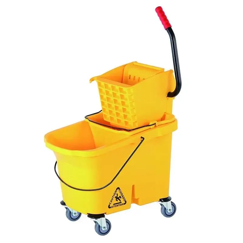 Commercial Floor Cleaning Double Barrel 40L + 18L Durable Plastic Heavy Duty Mop Winch