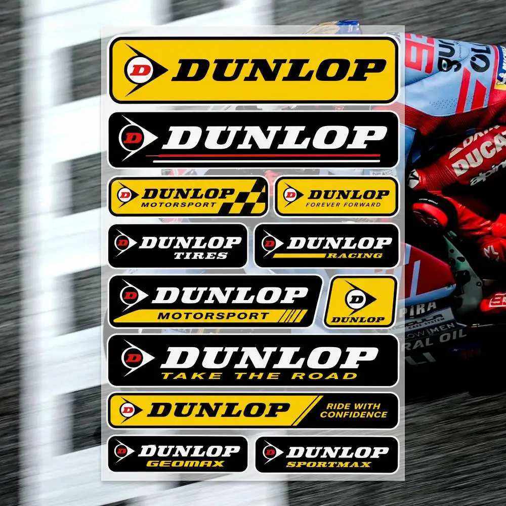 Dunlop Japanese Motorcycle Sticker Suitable for Motorcycle Body Reflective Car Sticker Helmet Decal