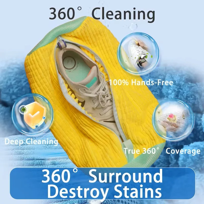 1/2PCS Shoes Wash Bag Padded Net Shoes Laundry Bags Protector Fluffy Fibers Polyester Shoe Washing Machine Bag Anti-deformation