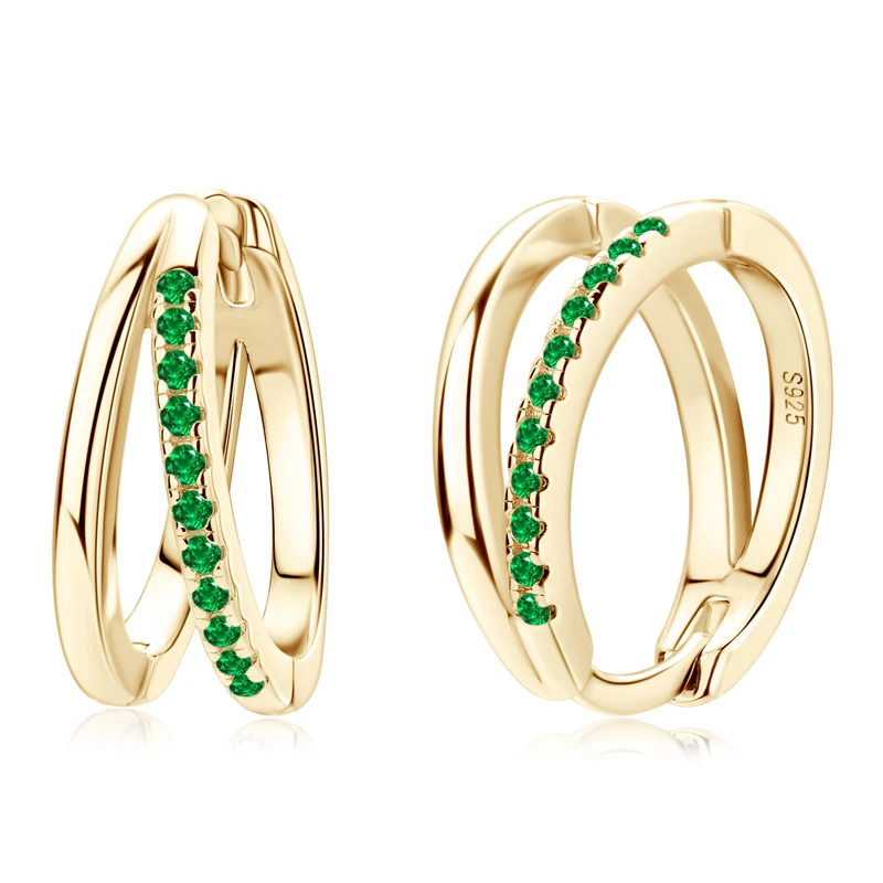 

2025 AINUOSHI 925 Sterling Silver Pave Round Cut Zircon CZ Hoop Earrings For Women Party Dances Wedding Jewelry