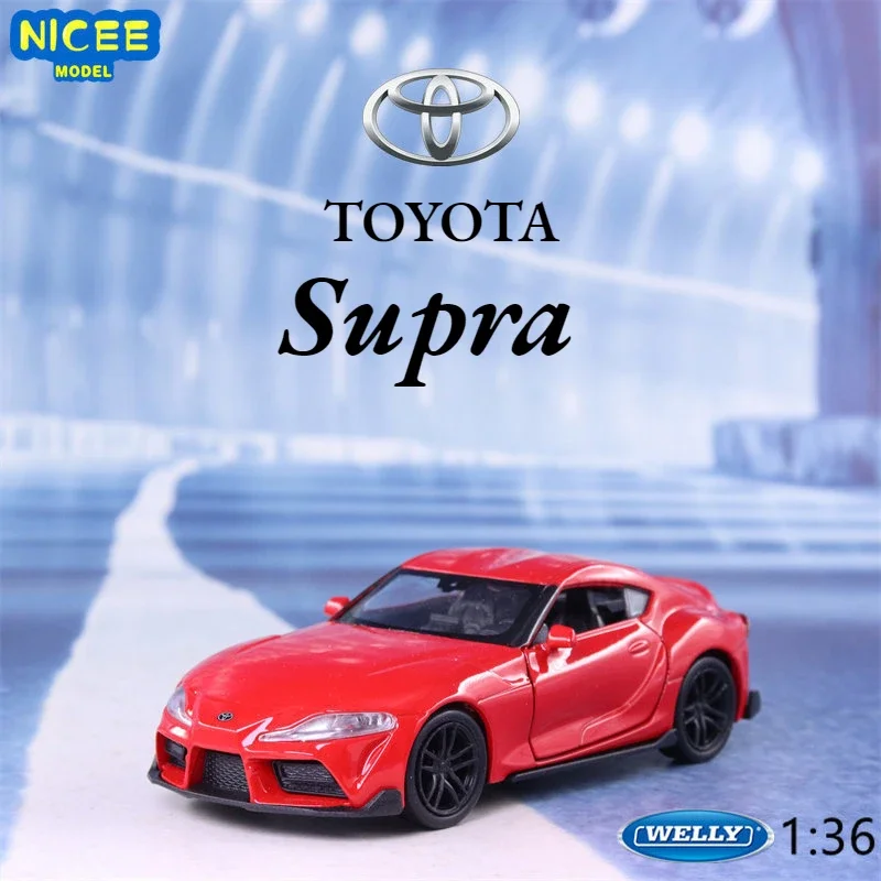 

WELLY 1:36 TOYOTA Supra Simulation Pull Back Car Model Car Metal Diecast Alloy Toy Car for Kid Gifts Collection B571