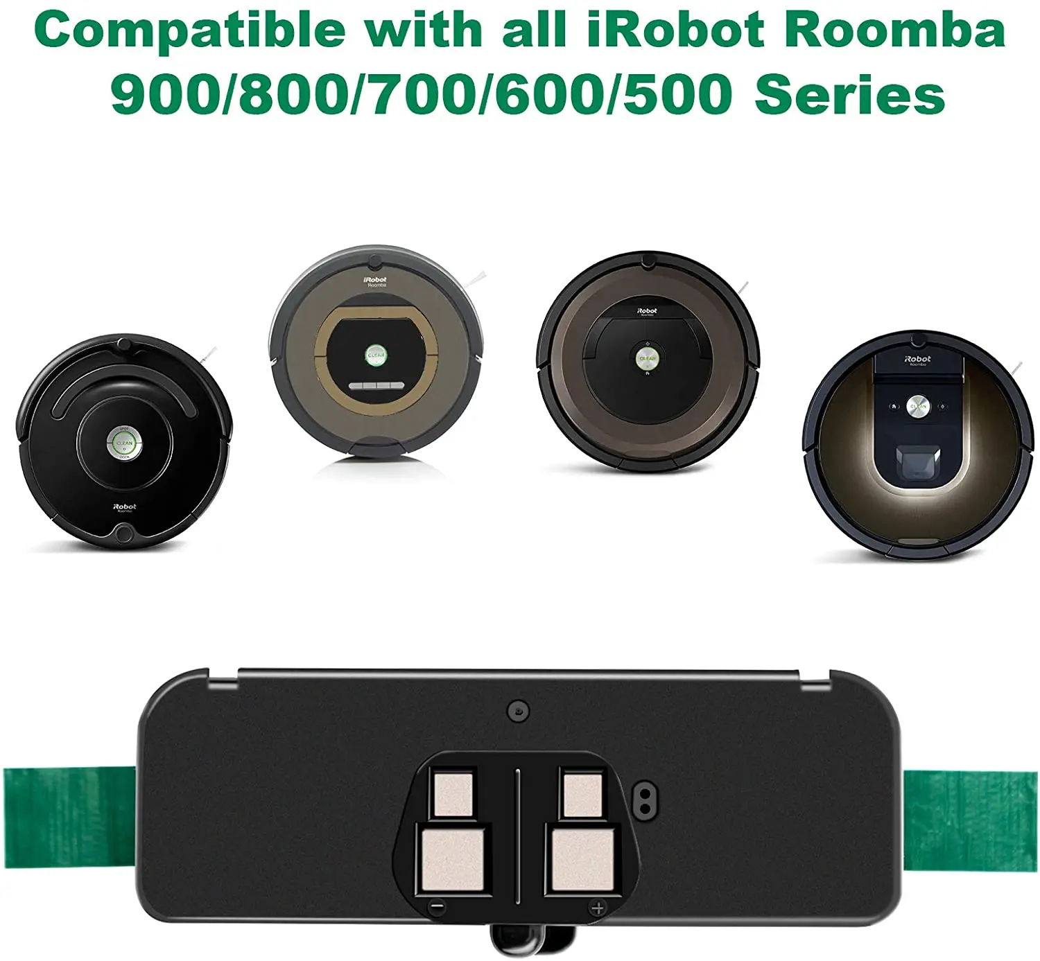 14.4V Bateria de iões de Lítio 5.3Ah Compatível com iRobot Roomba 500 Série 600 700 800 900 510 -580 610 -675 760- 780 860 - 880