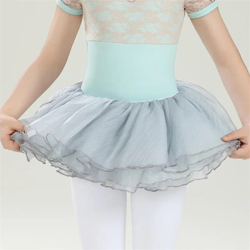 New Coming Fashion Cute Design Kids Girls Child 4 Layers Silk Tulle Dance Wear Ballet Skirts