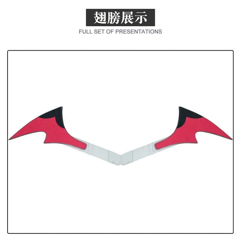 أزياء أنيمي هازبين هيلوفا بوس فيروسيكا التأثيرية أزياء الفندق الجناح الذيل أغطية الرأس مجموعة كاملة ملابس حفلات الهالوين للنساء