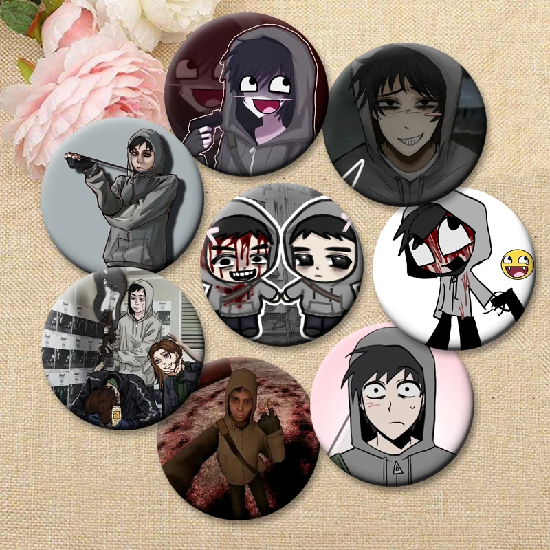 Game Anime Cry of Fear Button Pins Simon Henriksson Creative Art Badge Round Exquisite Cartoon Brooches Gifts for Friends